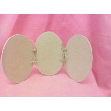 4mm MDF Oval trio Plaque 145mm